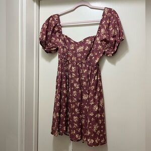 Altar'd State Burgundy Floral Mini Dress